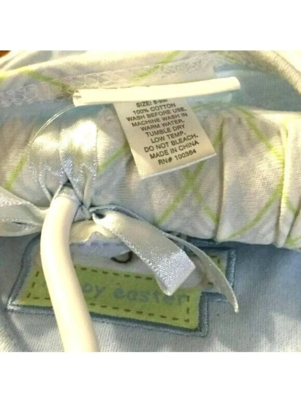 Boys Baby Outfit Gear My 1st EASTER 1-Piece Boy 6-9 Mos  & Special HANGER NWT